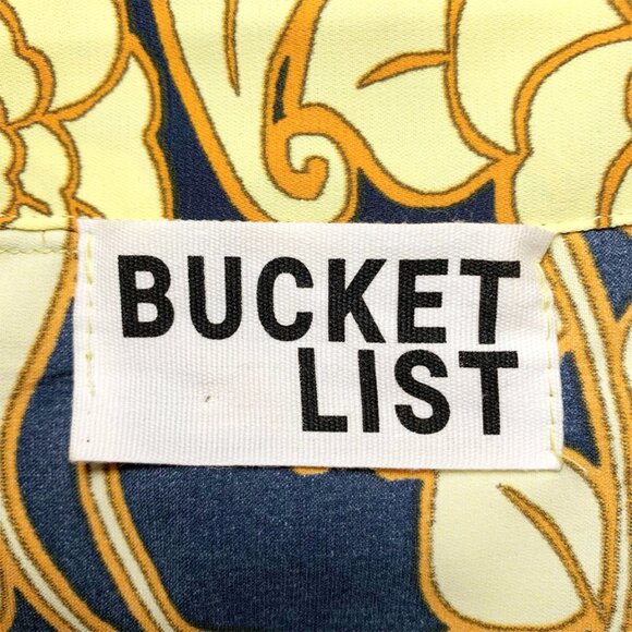 BUCKET LIST Mixed Print Boxy Button Down Top - Picture 6 of 6